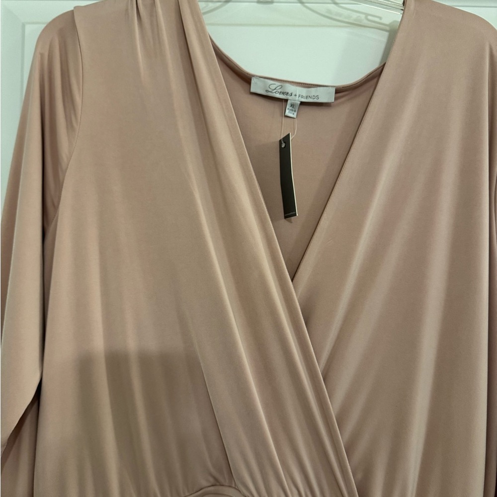 Lovers + Friends Blush V-Neck Dress - Picture 3 of 5